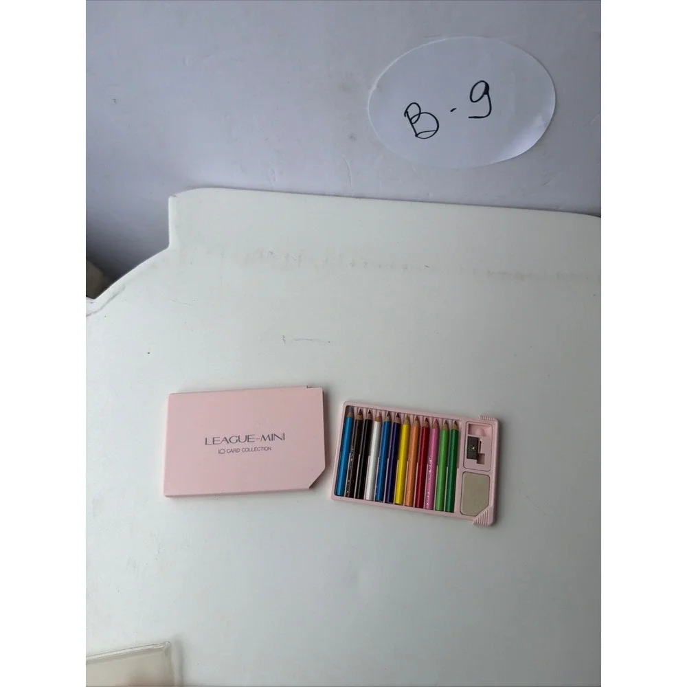 Vintage League-Mini Card Collection Sketching Set 12 Pencils Sharpener Eraser B-